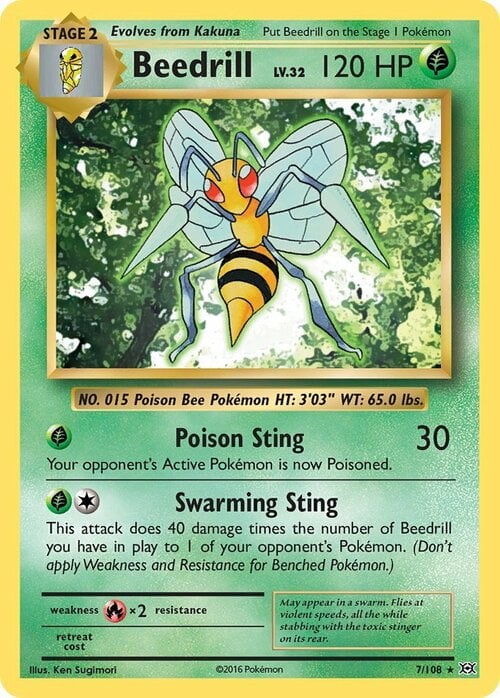 Beedrill [Poison Sting | Swarming Sting] Card Front