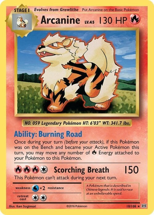 Arcanine [Burning Road | Scorching Breath] Card Front