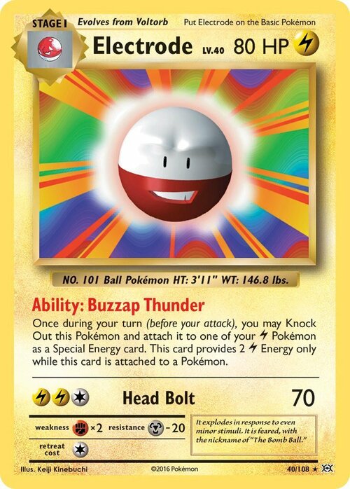 Electrode [Buzzap Thunder | Head Bolt] Card Front