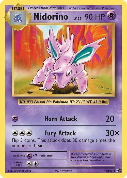 Nidorino [Horn Attack | Fury Attack] Card Front