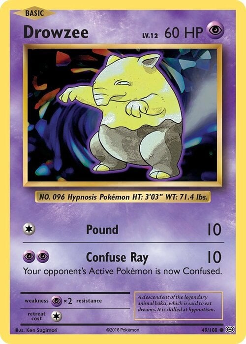 Drowzee [Pound | Confuse Ray] Card Front