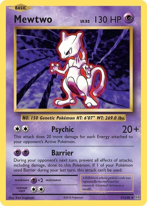 Mewtwo [Psichico | Barriera] Card Front