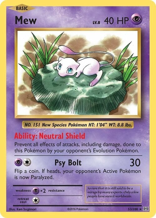 Mew [Psy Bolt] Card Front