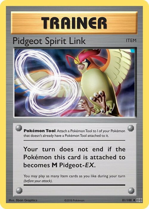 Pidgeot Spirit Link Card Front