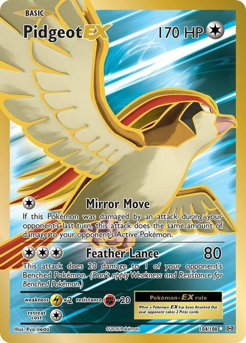 Pidgeot EX Card Front