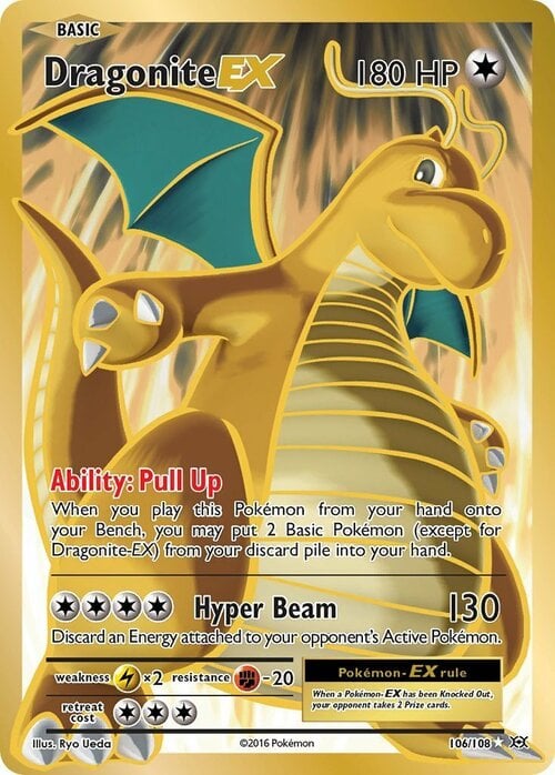 Dragonite EX [Pull Up | Hyper Beam] Card Front
