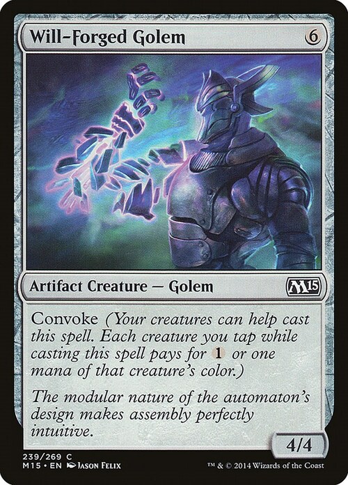 Will-Forged Golem Card Front
