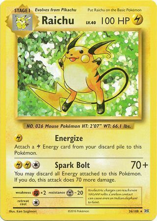 Raichu Card Front
