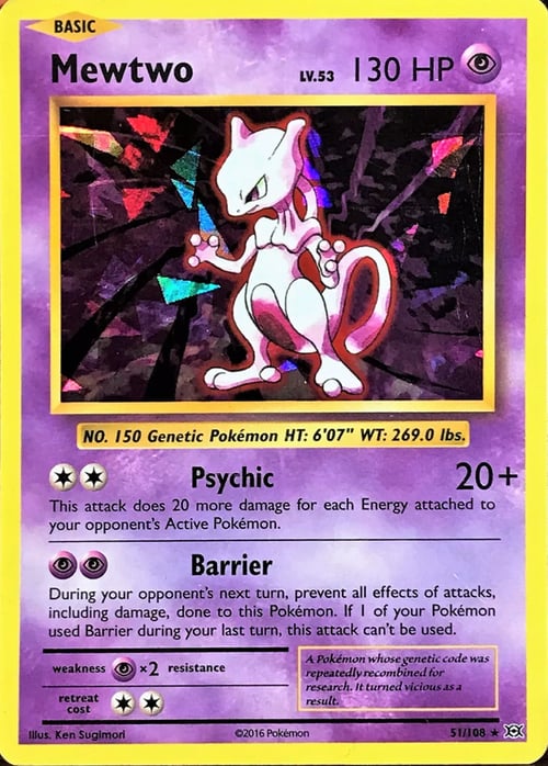 Mewtwo Card Front