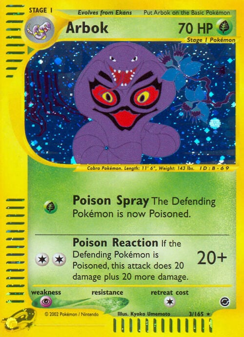 Arbok [Poison Spray | Poison Reaction] Card Front