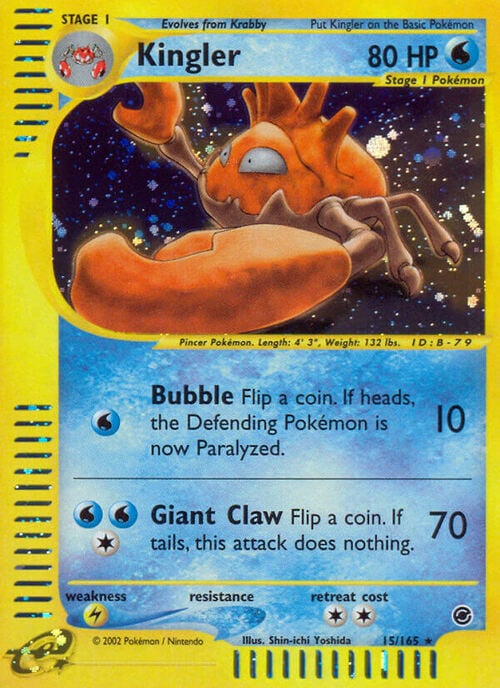 Kingler [Bubble | Giant Claw] Card Front