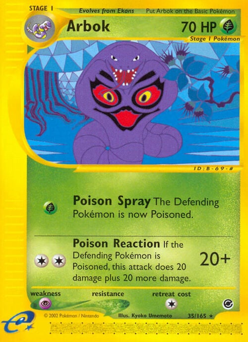 Arbok [Poison Spray | Poison Reaction] Card Front