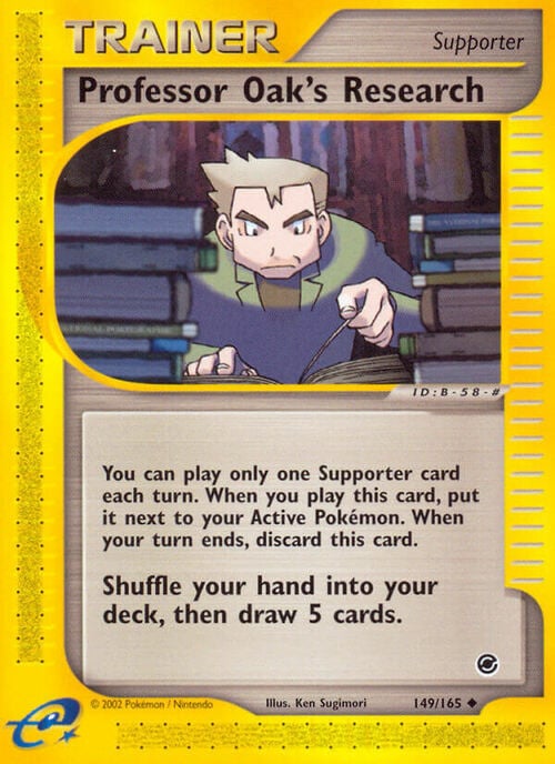 Professor Oak's Research Card Front