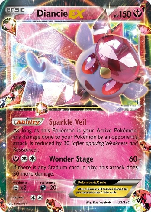 Diancie EX [Sparkle Veil | Wonder Stage] Card Front