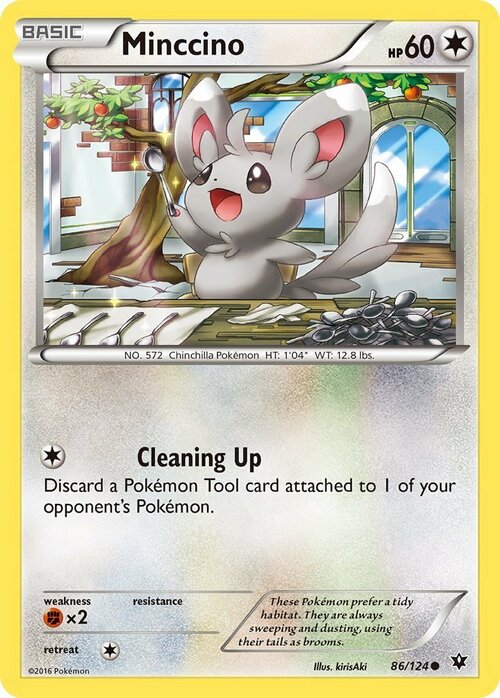 Minccino [Cleaning Up] Card Front