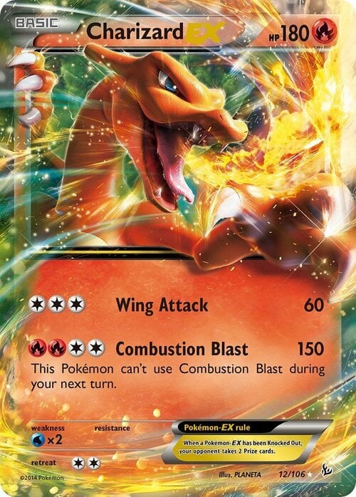 Charizard EX [Wing Attack | Combustion Blast] Card Front