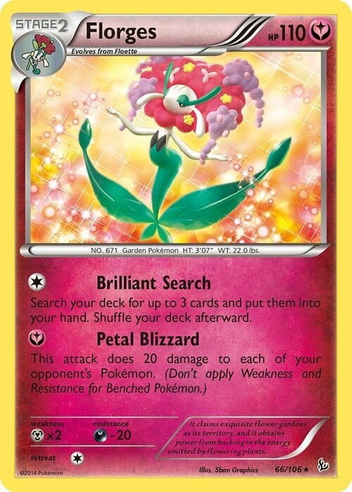 Florges [Brilliant Search | Petal Blizzard] Card Front