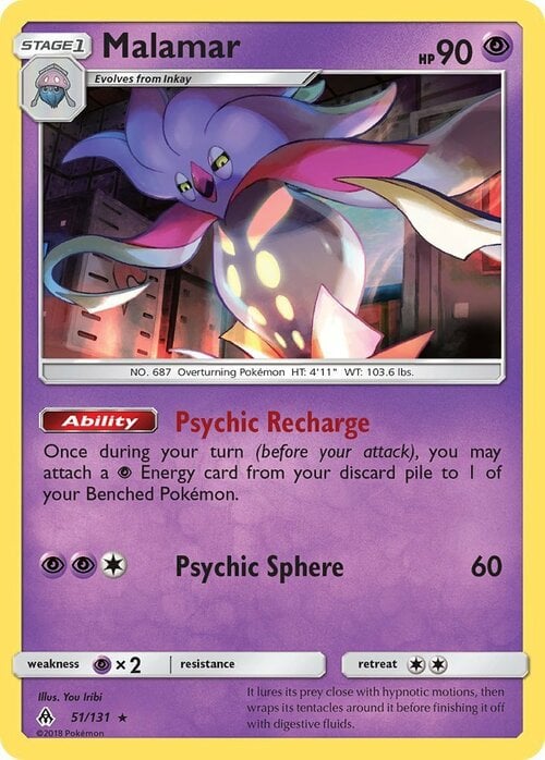 Malamar [Psychic Recharge | Psychic Sphere] Card Front