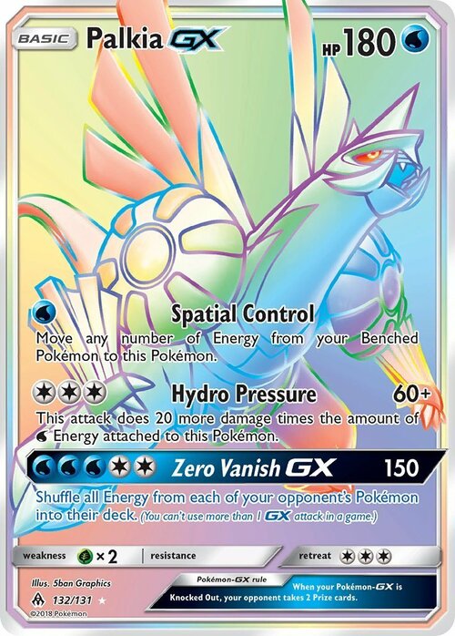 Palkia GX [Spatial Control | Hydro Pressure | Zero Vanish GX] Card Front