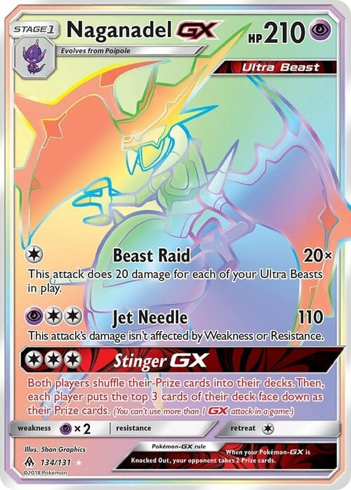 Naganadel GX [Beast Raid | Jet Needle | Stinger GX] Frente