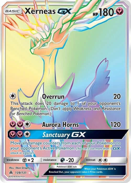 Xerneas GX [Overrun | Aurora Horns | Sanctuary GX] Frente