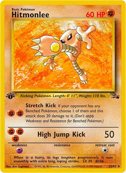 Hitmonlee [Stretch Kick | High Jump Kick] Card Front