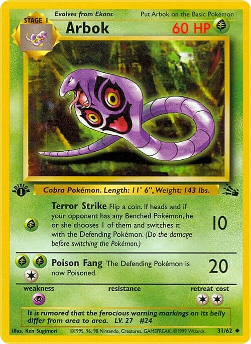 Arbok [Terror Strike | Poison Fang] Card Front