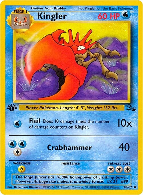 Kingler [Flail | Crabhammer] Card Front