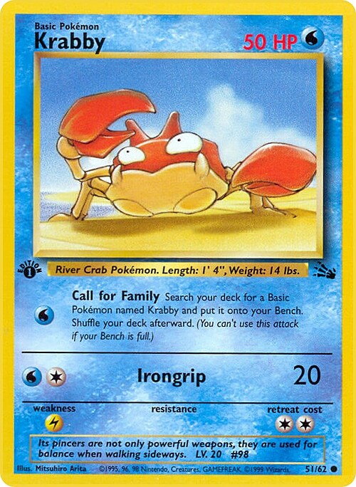 Krabby [Call for Family | Irongrip] Card Front