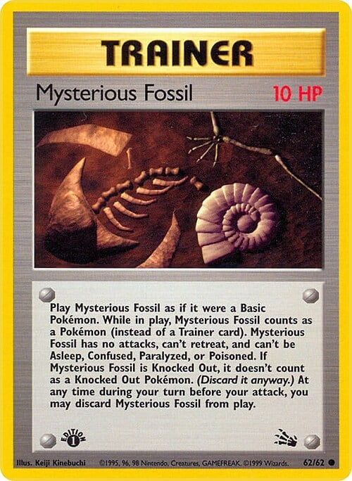 Mysterious Fossil Card Front