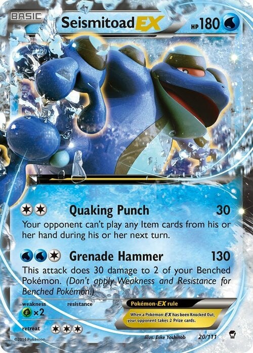 Seismitoad EX Card Front