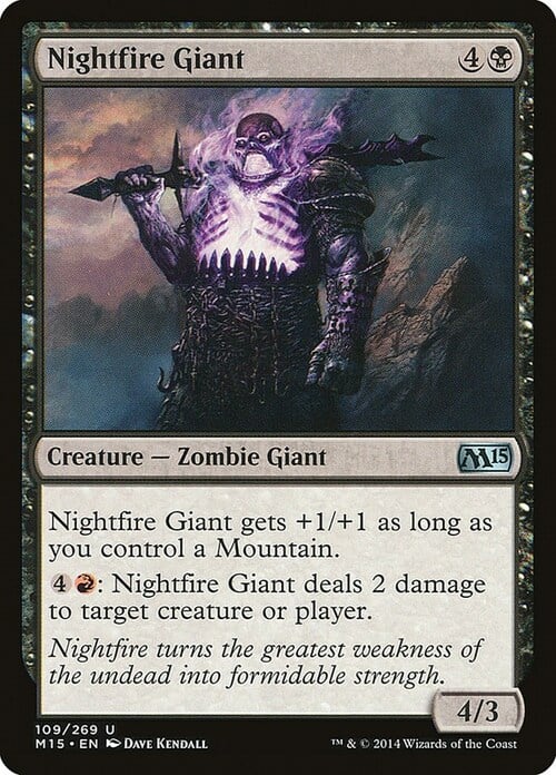 Gigante del Fuoco Notturno Card Front