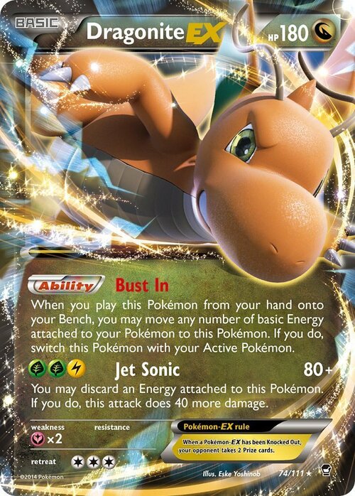 Dragonite EX Card Front