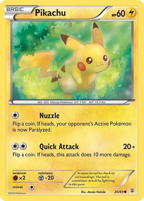 Pikachu [Nuzzle | Quick Attack] Frente