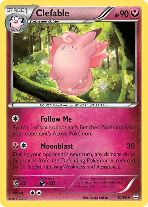 Clefable Card Front