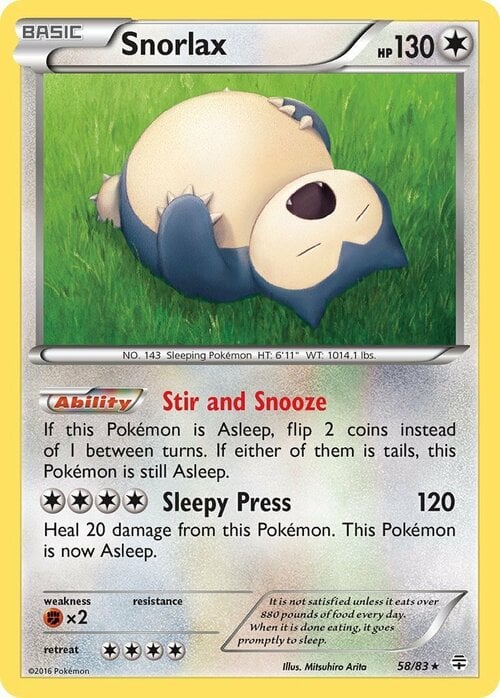 Snorlax Card Front
