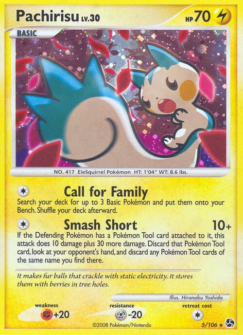 Pachirisu Lv.30 [Call for Family | Smash Short] Card Front