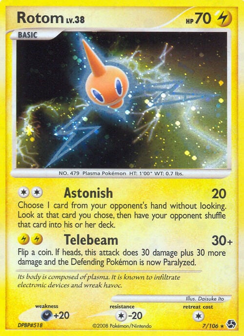 Rotom Lv.38 Card Front