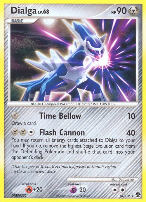 Dialga Lv.68 [Time Bellow | Flash Cannon] Card Front