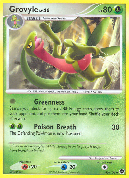 Grovyle Lv.26 Card Front