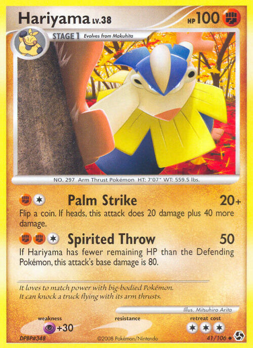 Hariyama Lv.38 Card Front