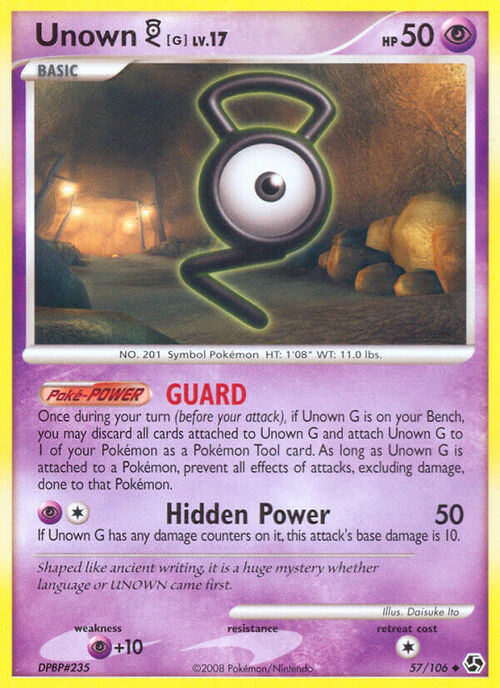 Unown [G] Lv.17 Card Front