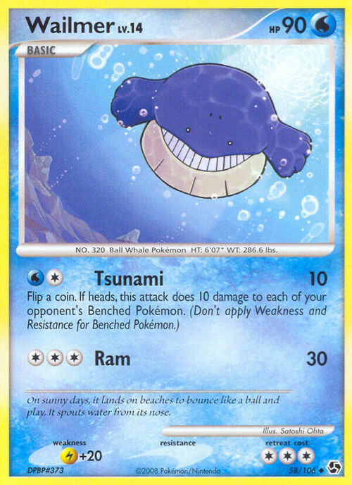 Wailmer Lv.14 [Tsunami | Ram] Card Front