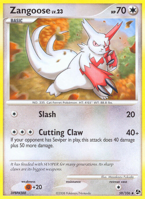 Zangoose Lv.23 Card Front