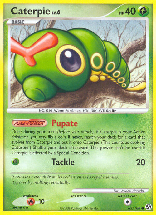 Caterpie Lv.6 Card Front