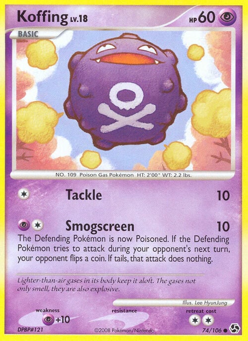 Koffing Lv.18 Card Front