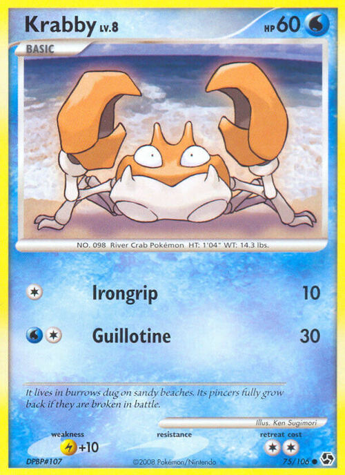 Krabby Lv.8 Card Front