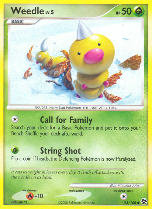 Weedle Lv.5 Card Front