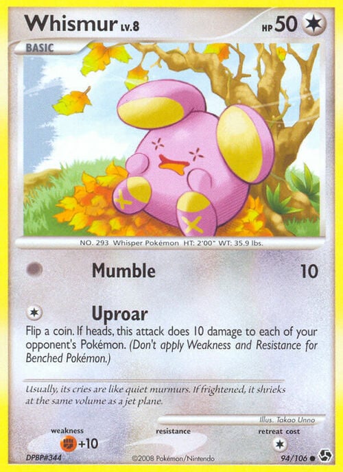 Whismur Lv.8 Card Front