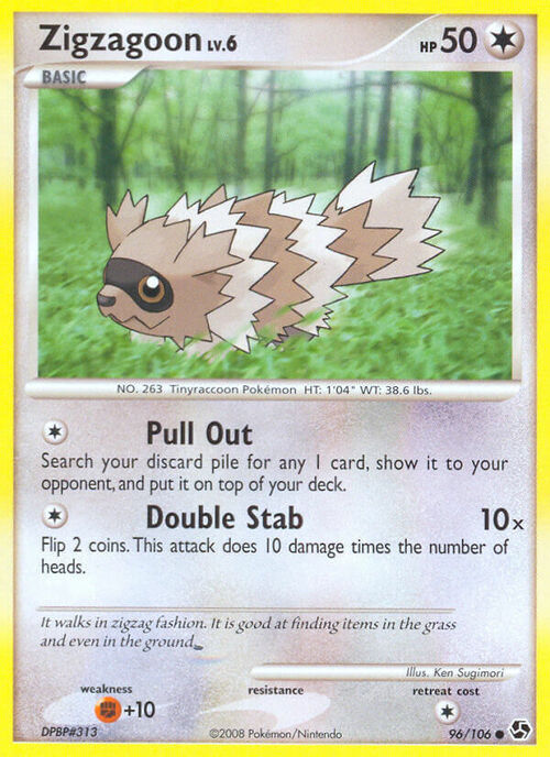 Zigzagoon Lv.6 Card Front